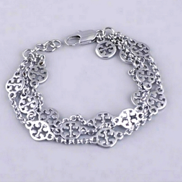 Tory Burch Silver Triple Strand Bracelet - Picture 2 of 5